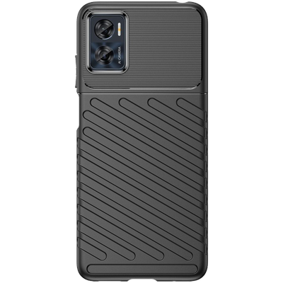 Cazy TPU Grip Hoesje geschikt voor Motorola Moto E22/E22i - Zwart