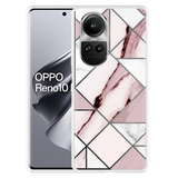 Hoesje geschikt voor Oppo Reno10 Pro 5G Roze Marmer