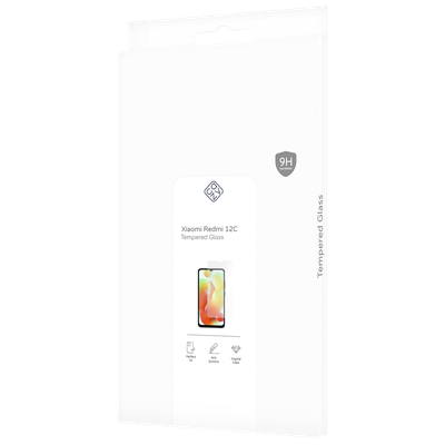 Cazy Tempered Glass Screen Protector geschikt voor Xiaomi Redmi 12C - Transparant