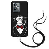 Hoesje met Koord Zwart geschikt voor Realme GT2 Pro - Smoking Chimp