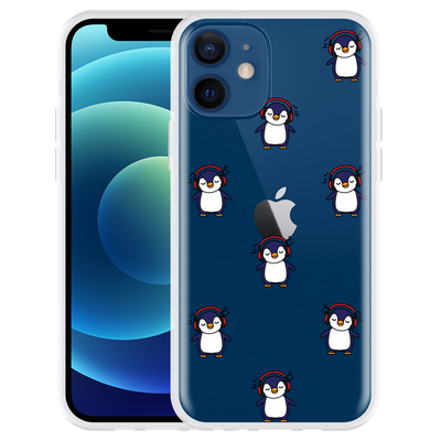 Cazy Hoesje geschikt voor iPhone 12 - Penguin Chillin