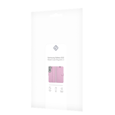 Cazy Portemonnee Wallet Hoesje geschikt voor Samsung Galaxy S22 - Roze