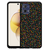 Hoesje Zwart geschikt voor Motorola Moto G73 Happy Dots