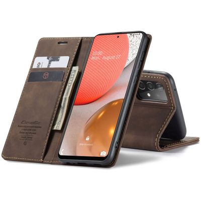 CASEME Samsung Galaxy A72 5G Retro Wallet Case - Coffee