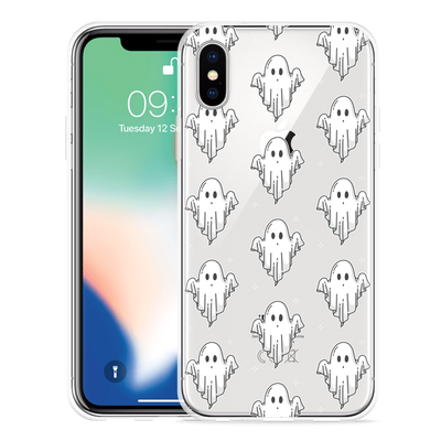 Cazy Hoesje geschikt voor iPhone Xs - Spookjes