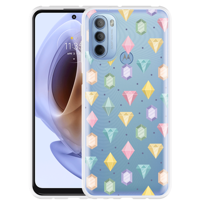 Cazy Hoesje geschikt voor Motorola Moto G41 - Diamonds