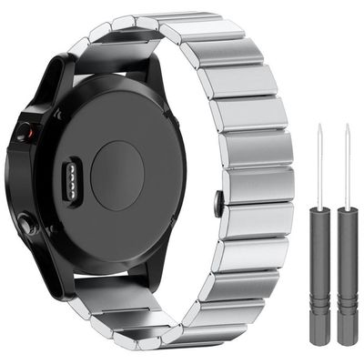 Just in Case Garmin Fenix 6X / 6X Pro Stainless Steel Chain Watchband (Silver)