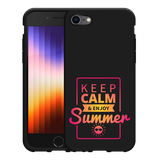 Hoesje Zwart geschikt voor iPhone SE 2022 - Summer Time