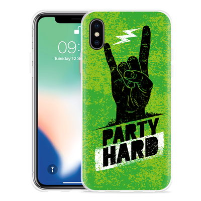 Cazy Hoesje geschikt voor iPhone Xs - Party Hard