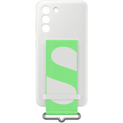 Samsung Galaxy S21 FE Hoesje - Samsung Silicone Cover met Strap - Wit
