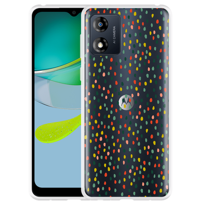 Cazy Hoesje geschikt voor Motorola Moto E13 4G Happy Dots