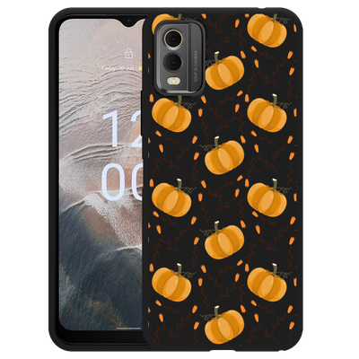 Cazy Hoesje Zwart geschikt voor Nokia C32 Pumpkins