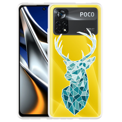 Cazy Hoesje geschikt voor Poco X4 Pro - Art Deco Deer