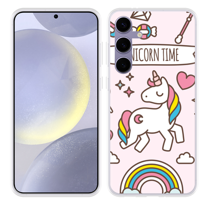 Cazy Hoesje geschikt voor Samsung Galaxy S24+ Unicorn Time