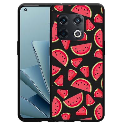 Cazy Hoesje Zwart geschikt voor OnePlus 10 Pro - Watermeloen
