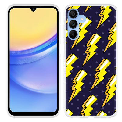 Cazy Hoesje geschikt voor Samsung Galaxy A15 / A15 5G Pop Art Lightning