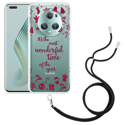 Cazy Hoesje met koord geschikt voor Honor Magic5 Pro Most Wonderful Time