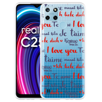 Cazy Hoesje geschikt voor Realme C25Y - I Love You