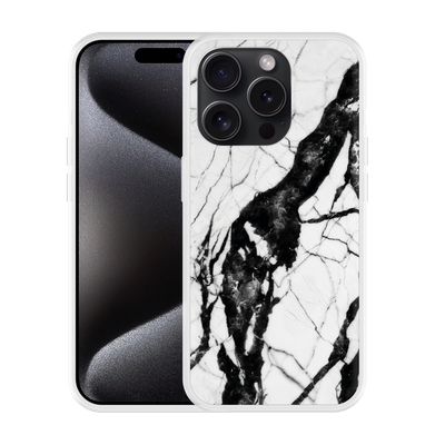 Cazy Hoesje geschikt voor iPhone 15 Pro Max Marmer Design