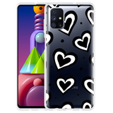 Hoesje geschikt voor Samsung Galaxy M51 - Watercolor Hearts
