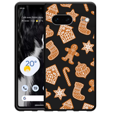 Hoesje Zwart geschikt voor Google Pixel 7 - Christmas Cookies