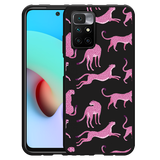 Hoesje Zwart geschikt voor Xiaomi Redmi 10 2022 - Roze Cheeta's