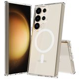 Soft TPU Hoesje geschikt voor Samsung Galaxy S24 Ultra met Magnetische Ring - Transparant