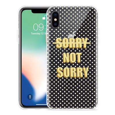 Cazy Hoesje geschikt voor iPhone Xs - Sorry not Sorry