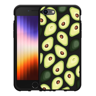 Cazy Hoesje Zwart geschikt voor iPhone 7/8 - Avocado's
