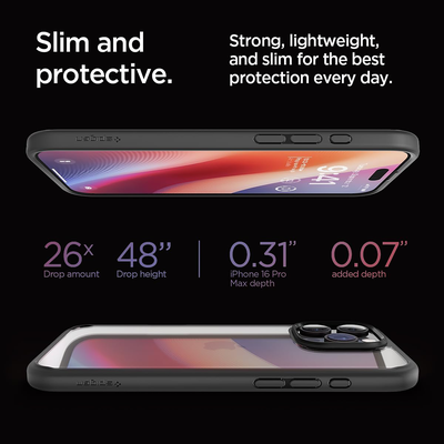 Spigen Hoesje geschikt voor iPhone 16 Pro Max - Ultra Hybrid - Zwart