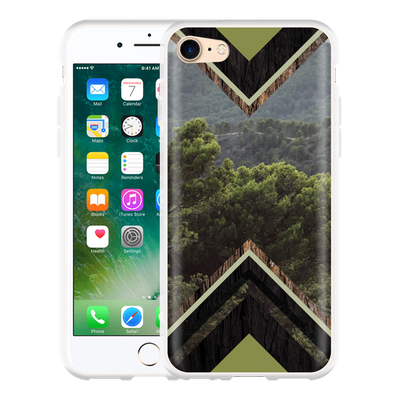 Cazy Hoesje geschikt voor iPhone 7 - Forest wood