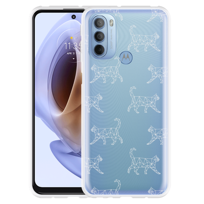 Cazy Hoesje geschikt voor Motorola Moto G41 - Geometric Cats