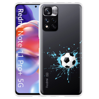 Cazy Hoesje geschikt voor Xiaomi Redmi Note 11 Pro+ - Soccer Ball