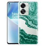 Hoesje geschikt voor OnePlus Nord 2T - Turquoise Marble Art