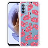 Hoesje geschikt voor Motorola Moto G41 - Inflatable Flamingos