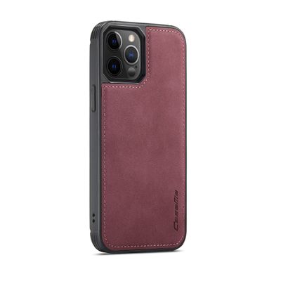 Hoesje geschikt voor iPhone 13 Pro - CASEME Luxe Telefoonhoesje met Portemonnee - Rood
