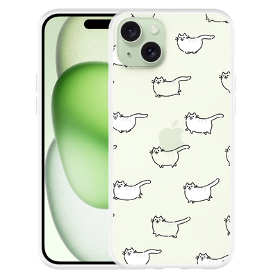 Cazy Hoesje geschikt voor iPhone 15 Plus Love my Cat