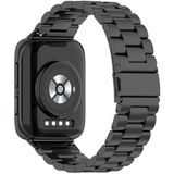 Bandje geschikt voor Oppo Watch 2 42mm - Metalen Horlogebandje - Zwart