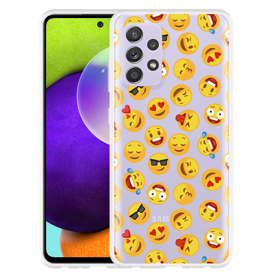 Cazy Hoesje geschikt voor Samsung Galaxy A52 5G - Emoji