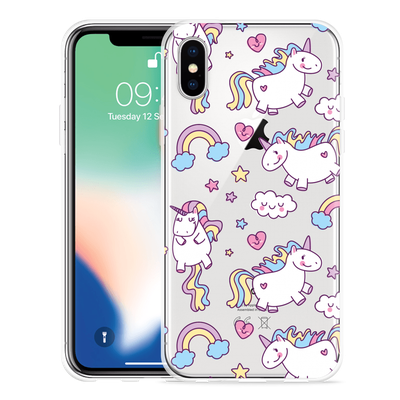 Cazy Hoesje geschikt voor iPhone X - Fat Unicorn