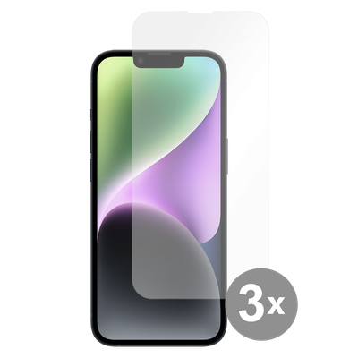 Cazy Tempered Glass Screen Protector geschikt voor iPhone 14 - Transparant - 3 stuks