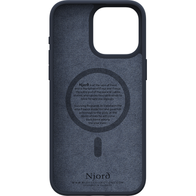 Njord Collections Zalm Leder Hoesje geschikt voor iPhone 15 Pro Max - Donkergrijs