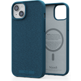 Njord Collections Fabric Hoesje geschikt voor iPhone 15 Plus - Premium Stof - 100% gerecycled materiaal - Deep Sea