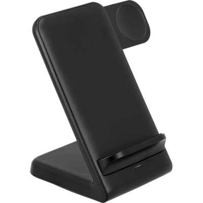 Just in Case 3 in 1 Wireless Charger Stand 15W - Black