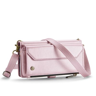 Caseme Case iPhone 16 - Crossbody Wallet Case - Pink