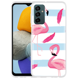 Cazy Hoesje geschikt voor Samsung Galaxy M23 - Flamingo Feathers
