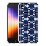 Hoesje geschikt voor iPhone 7 - Blauwe Hexagons