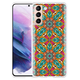 Hoesje geschikt voor Samsung Galaxy S21 - Flora Mandala