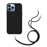 TPU Hoesje met Koord geschikt voor iPhone 13 Pro Max - Zwart