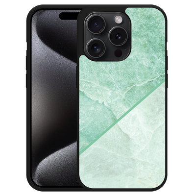 Cazy Hardcase Hoesje geschikt voor iPhone 15 Pro Green Marble